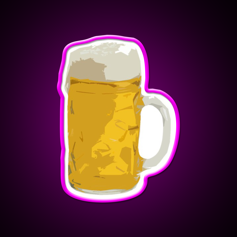 Beer Mug Beer Bar Decor Led Neon Sign Wall Art Rgb Color - Neon sign mounted on wall in room
