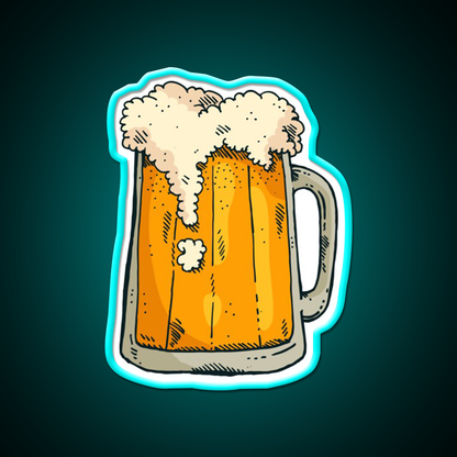 Beer Mug Beer Bar Decor Led Neon Sign Wall Decor Rgb Color - Size and dimension reference