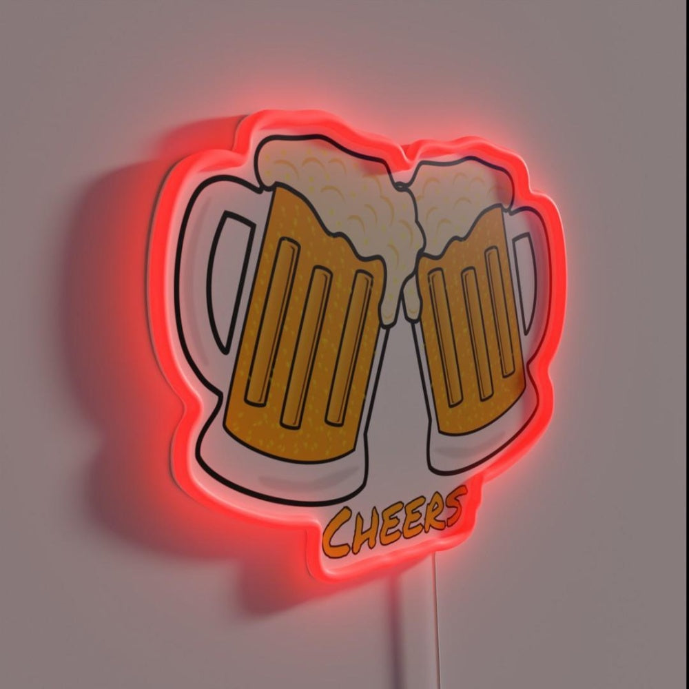 Beer Mug Cheers Cheers Rgb Led Neon Sign - LED neon sign close-up detail