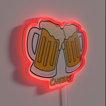 Beer Mug Cheers Cheers Rgb Led Neon Sign - LED neon sign close-up detail