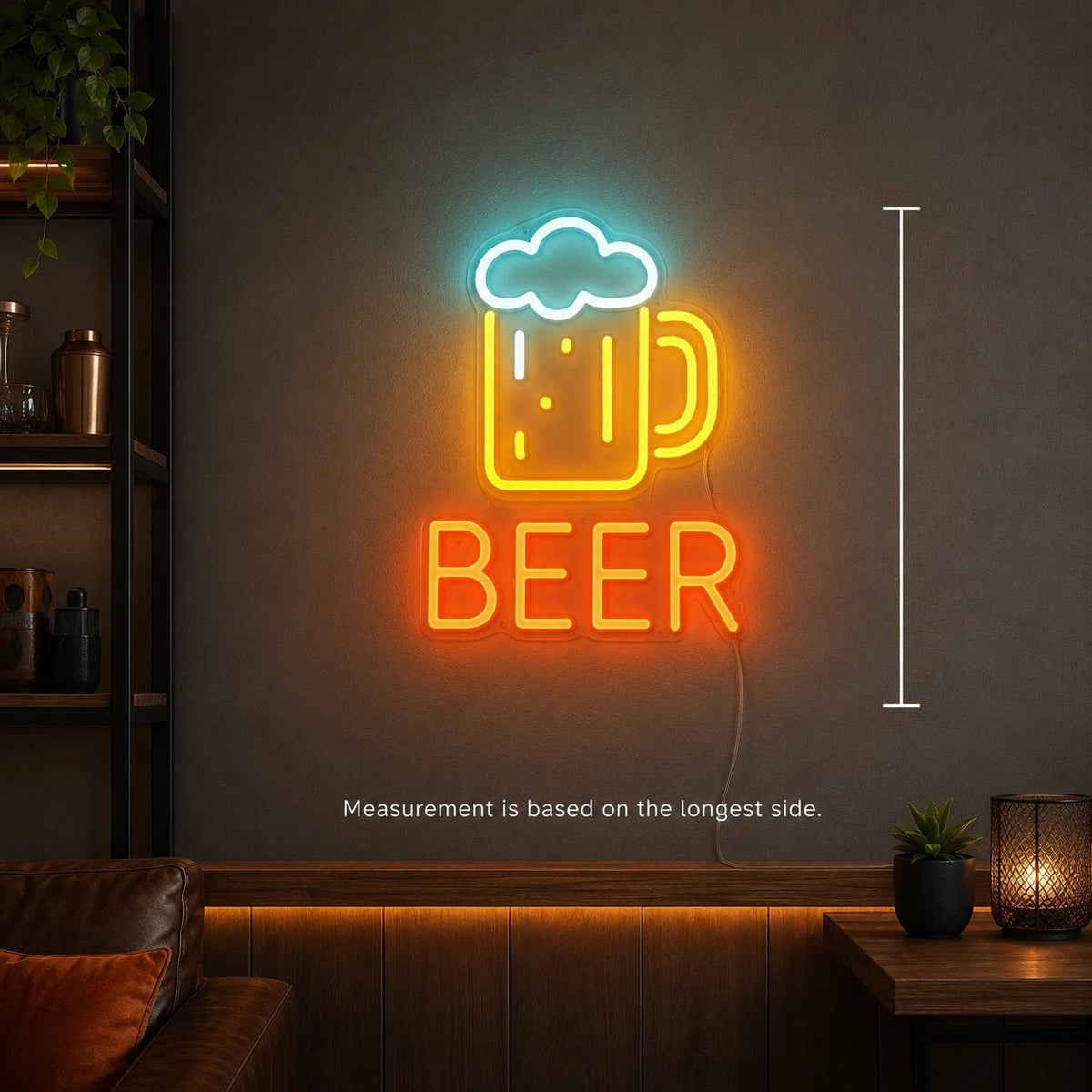 Beer Mug Foam LED Neon Sign Man Cave Neon Sign - Shineneon