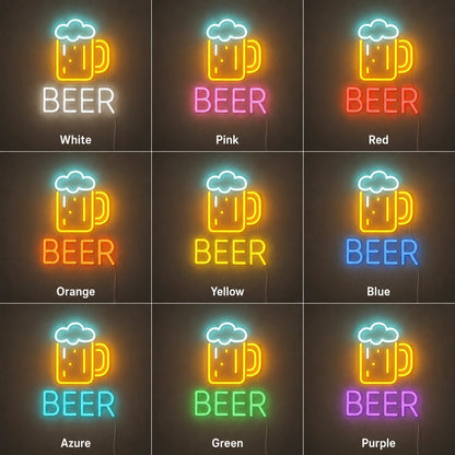 Beer Mug Foam LED Neon Sign Man Cave Neon Sign - Shineneon