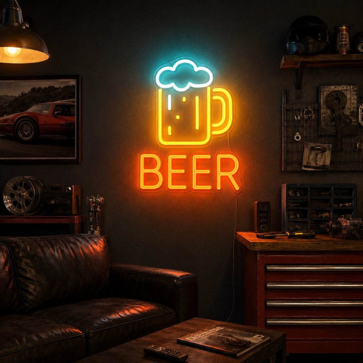 Beer Mug Foam LED Neon Sign Man Cave Neon Sign - Shineneon
