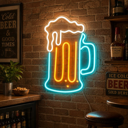 Beer Mug Neon Sign LED Neon Sign real lifestyle scene