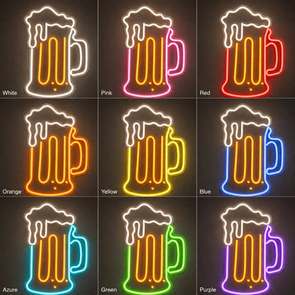 Beer Mug Neon Sign LED Neon Sign color grid