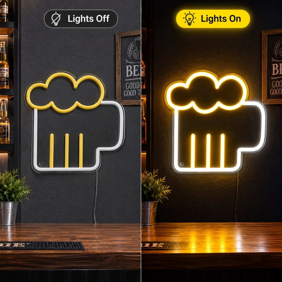 Beer Mug Outline LED Neon Sign - Shineneon