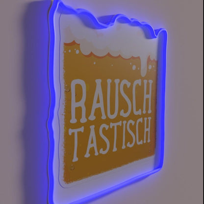 Beer Mug Rauschastisch Rgb Led Neon Sign Restaurant Wall Art - LED neon sign close-up detail