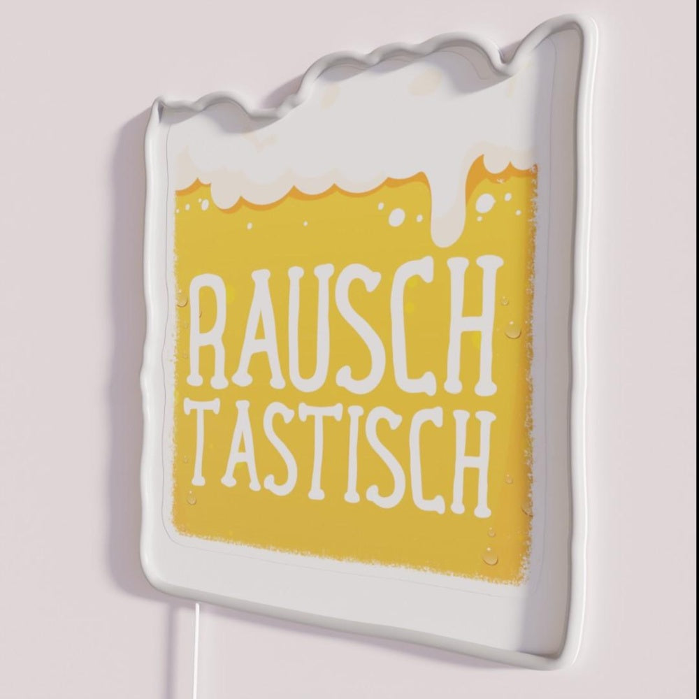 Beer Mug Rauschastisch Rgb Led Neon Sign Restaurant Wall Art - Neon sign mounted on wall in room