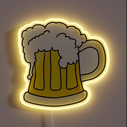 Beer Mug Rgb Led Neon Sign - Custom LED neon sign front view