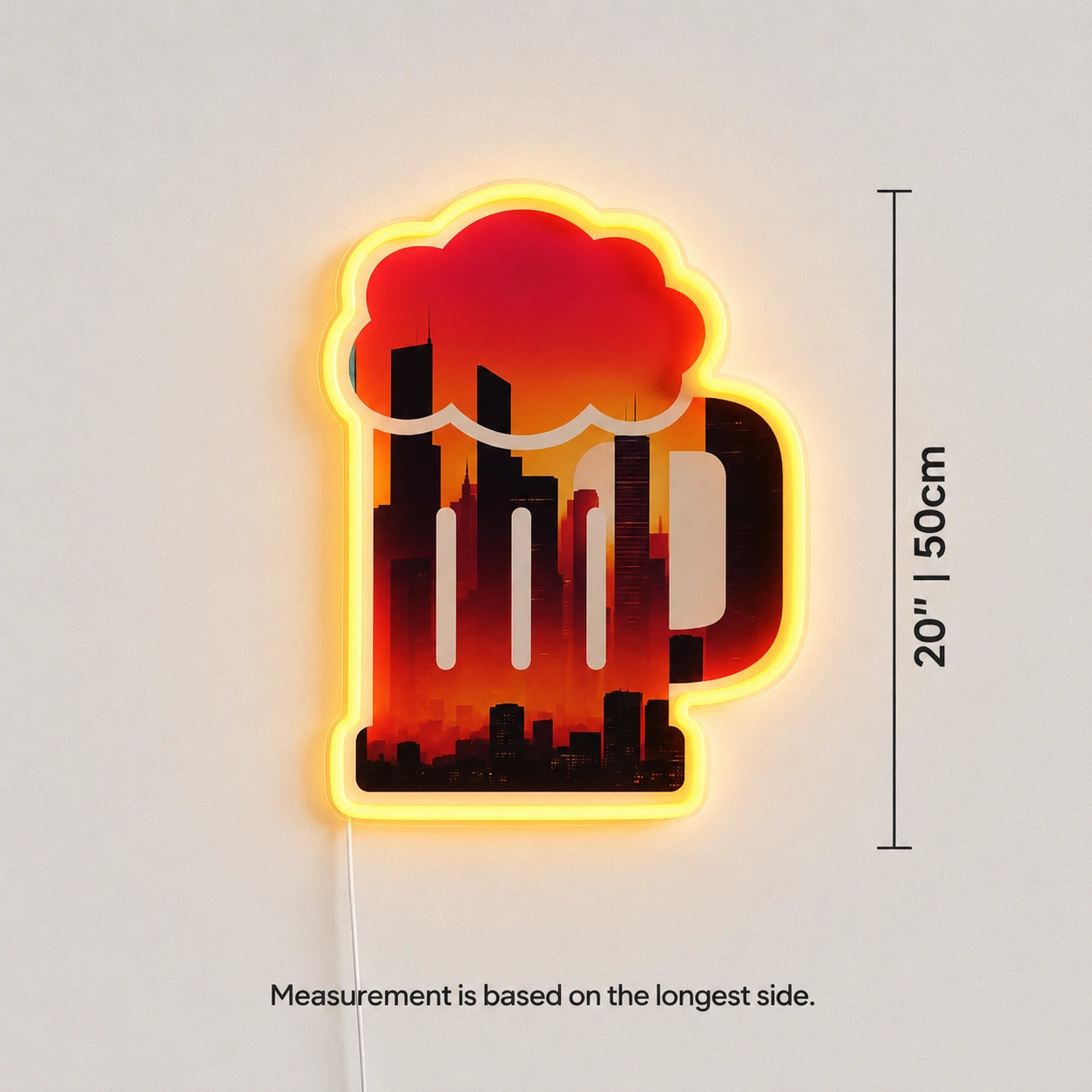 Beer Mug Shape Neon Sign LED Neon Sign size image