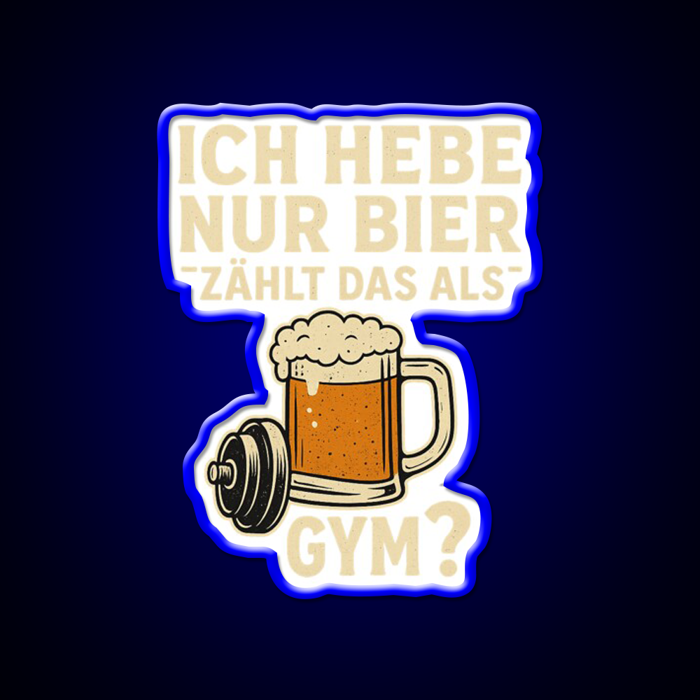Beer Mug With Dumbbell And Funny Fitness Beer Bar Decor Led Neon Sign Rgb Color - LED neon sign view 5