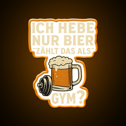 Beer Mug With Dumbbell And Funny Fitness Beer Bar Decor Led Neon Sign Rgb Color - LED neon sign view 6