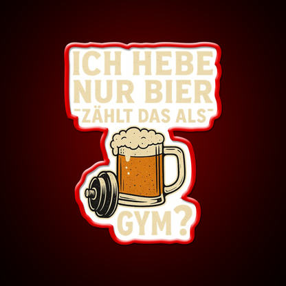 Beer Mug With Dumbbell And Funny Fitness Beer Bar Decor Led Neon Sign Rgb Color