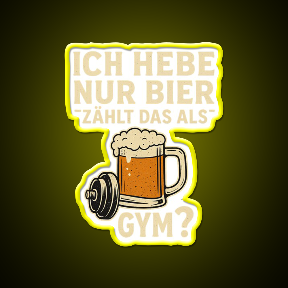 Beer Mug With Dumbbell And Funny Fitness Beer Bar Decor Led Neon Sign Rgb Color - LED neon sign view 7