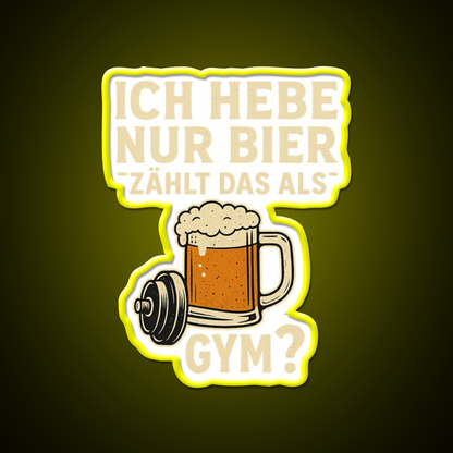 Beer Mug With Dumbbell And Funny Fitness Beer Bar Decor Led Neon Sign Rgb Color - LED neon sign view 7