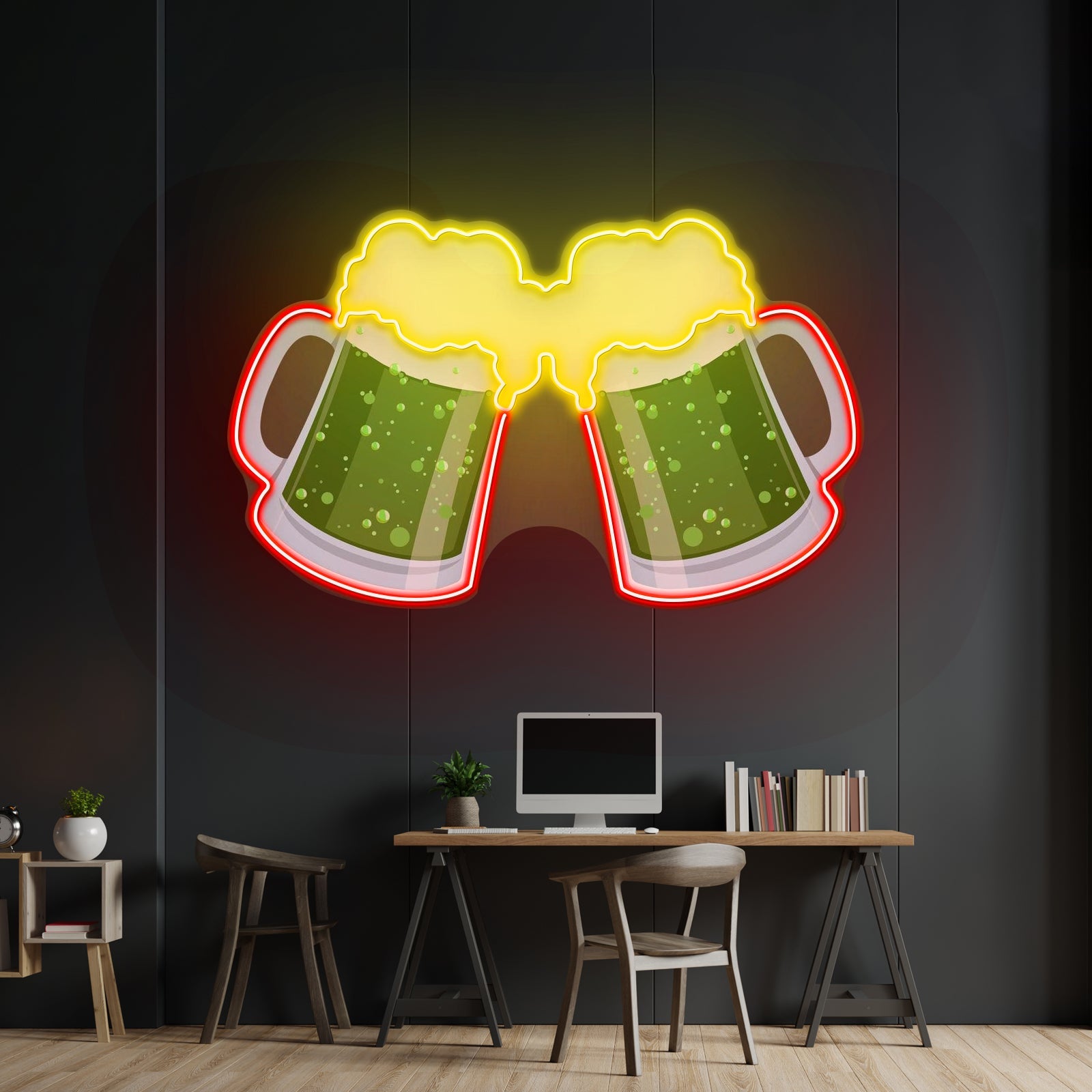 Beer Mugs Neon Sign Saint Patrick Day Led Neon Signs - Shineneon