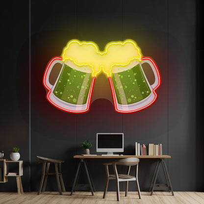 Beer Mugs Neon Sign Saint Patrick Day Led Neon Signs - Shineneon