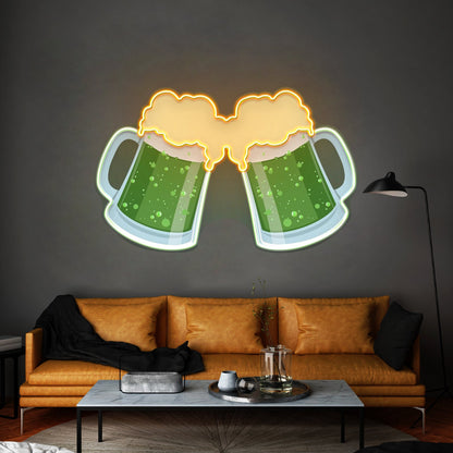 Beer Mugs Neon Sign Saint Patrick Day Led Neon Signs - Shineneon