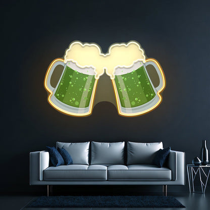 Beer Mugs Neon Sign Saint Patrick Day Led Neon Signs - Shineneon