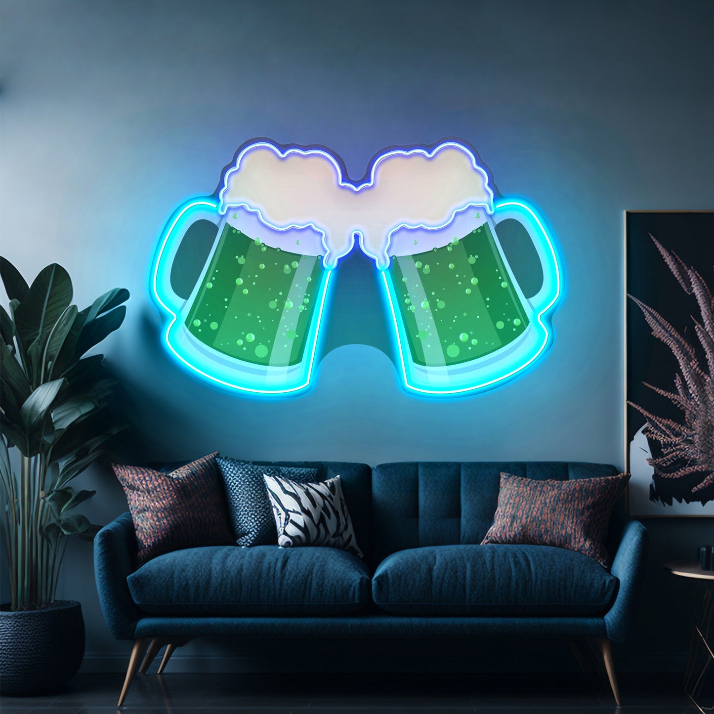 Beer Mugs Neon Sign Saint Patrick Day Led Neon Signs