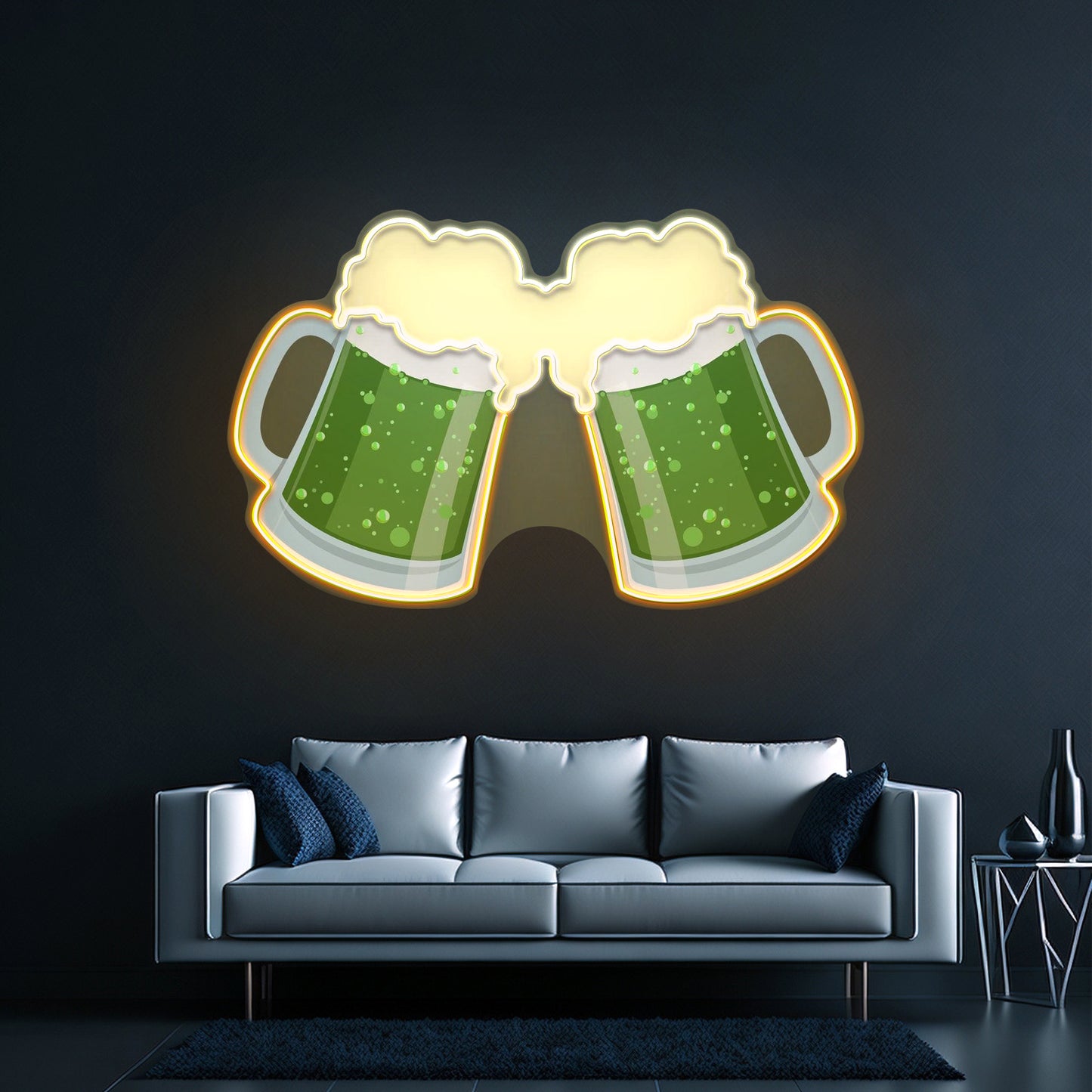 Beer Mugs Neon Sign Saint Patrick Day Led Neon Signs