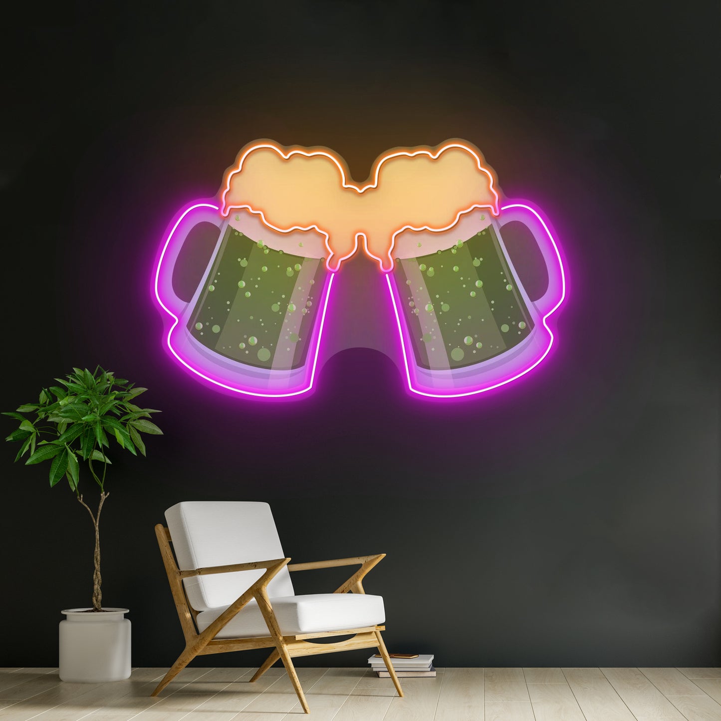 Beer Mugs Neon Sign Saint Patrick Day Led Neon Signs