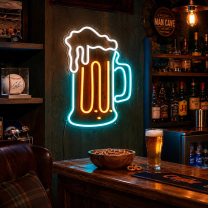 Beer Mugs Table Neon Sign LED Neon Sign real lifestyle scene