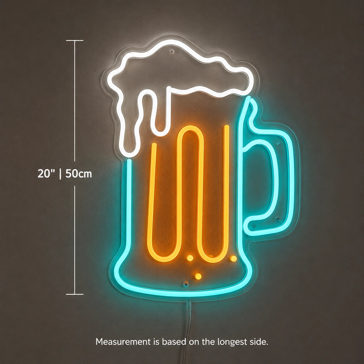 Beer Mugs Table Neon Sign LED Neon Sign size image
