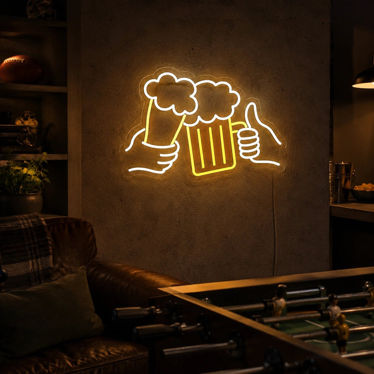 Beer Mugs Thumbs Up LED Neon Sign - Shineneon