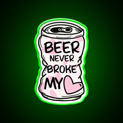 Beer Never Broke My Heart Beer Bar Decor Led Neon Sign Rgb Color - LED neon sign view 8