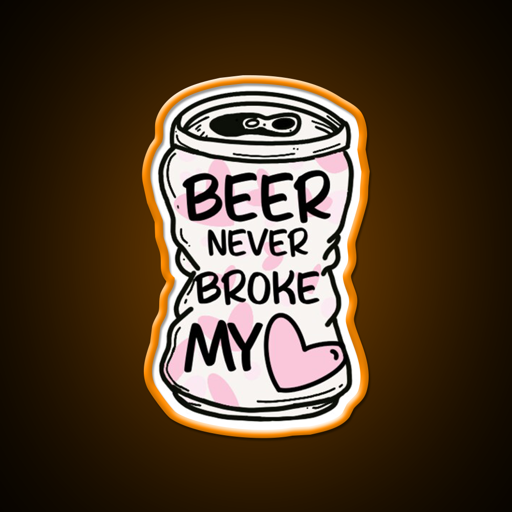 Beer Never Broke My Heart Beer Bar Decor Led Neon Sign Rgb Color - LED neon sign view 6