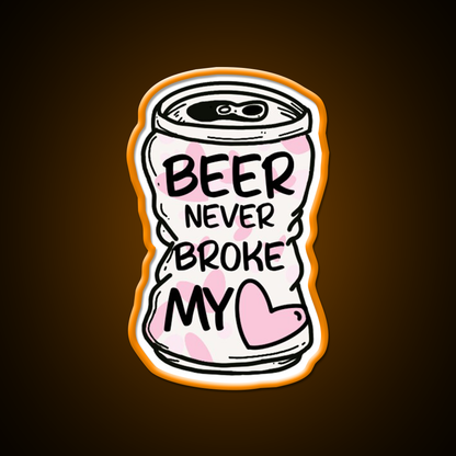 Beer Never Broke My Heart Beer Bar Decor Led Neon Sign Rgb Color - LED neon sign view 6