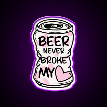 Beer Never Broke My Heart Beer Bar Decor Led Neon Sign Rgb Color - LED neon sign view 9