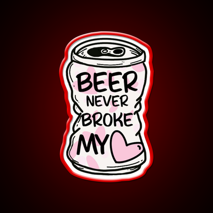 Beer Never Broke My Heart Beer Bar Decor Led Neon Sign Rgb Color - LED neon sign view 10