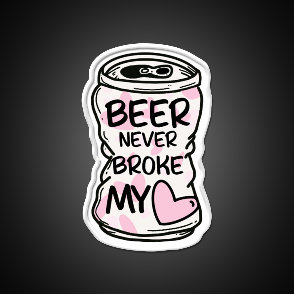 Beer Never Broke My Heart Beer Bar Decor Led Neon Sign Rgb Color - LED neon sign view 11