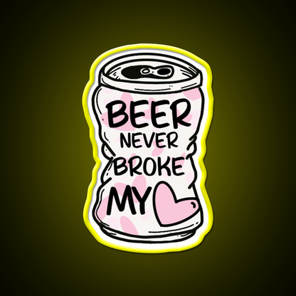 Beer Never Broke My Heart Beer Bar Decor Led Neon Sign Rgb Color - LED neon sign view 7