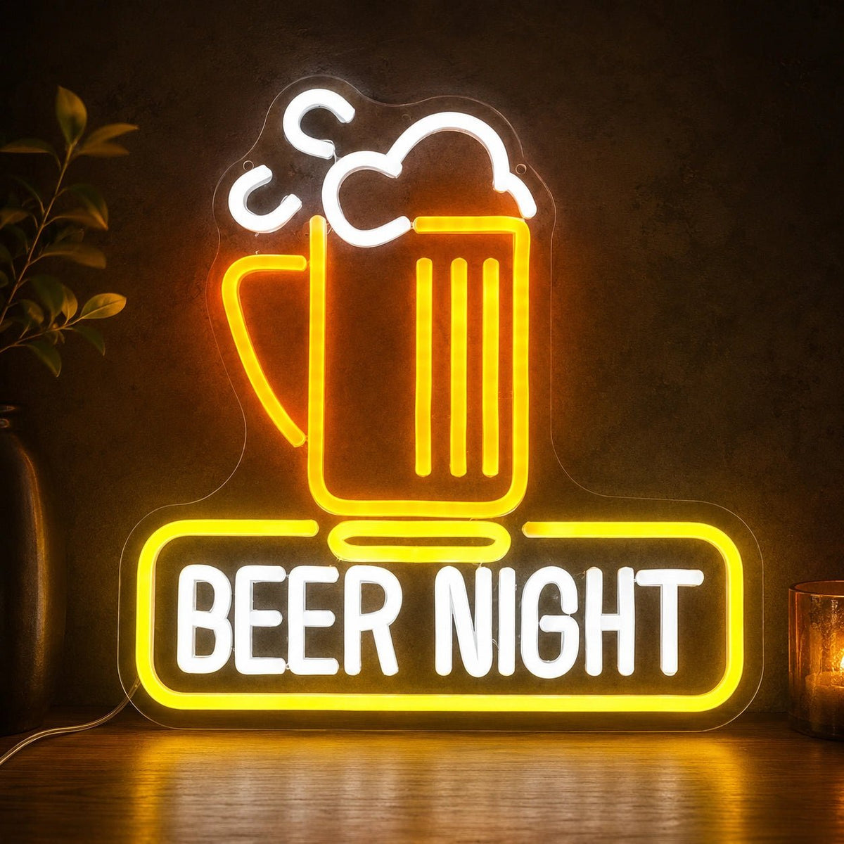 Beer Night Mug LED Neon Sign - Shineneon