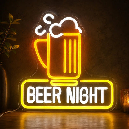 Beer Night Mug LED Neon Sign - Shineneon