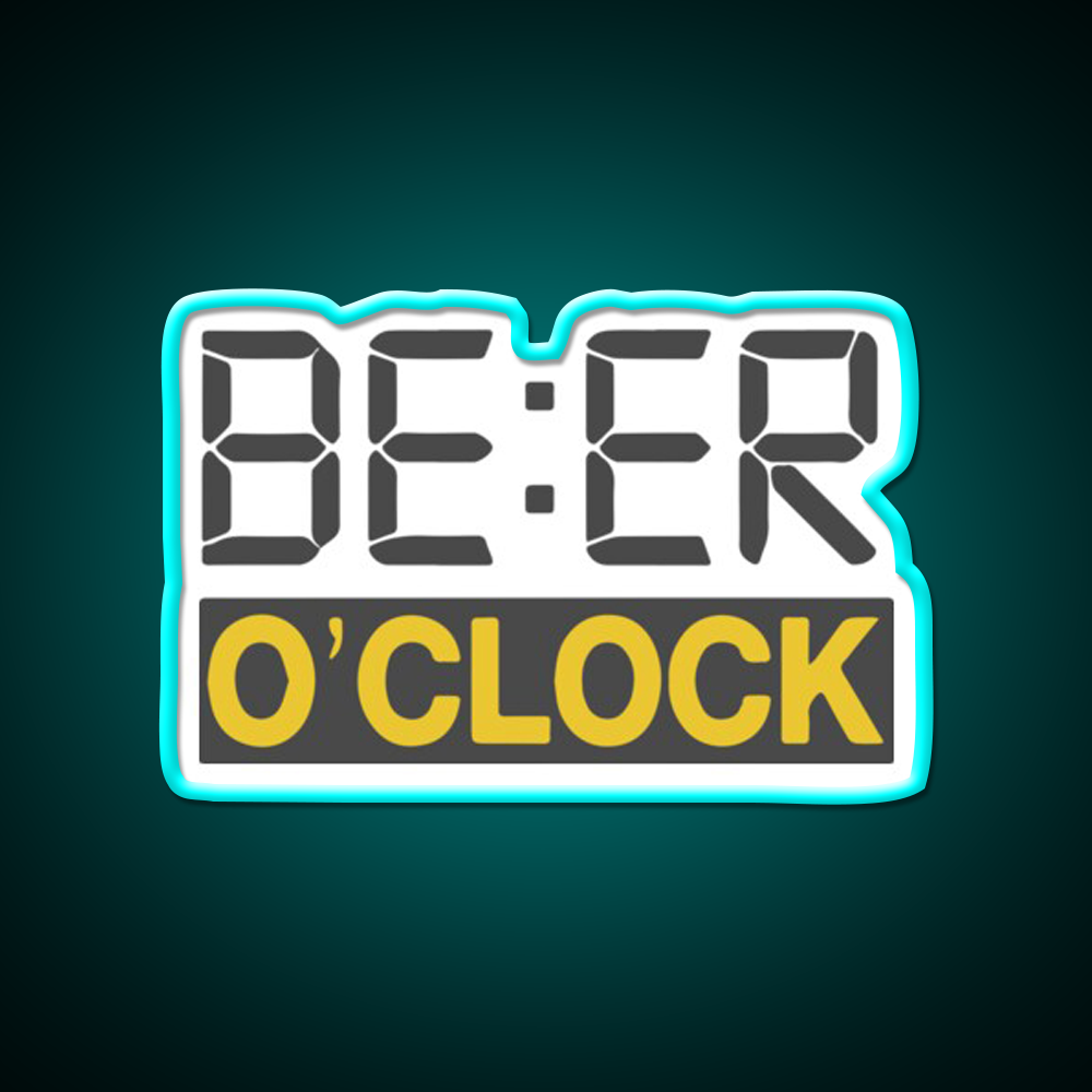 Beer O Clock Man Cave Bar Led Neon Sign Rgb Color