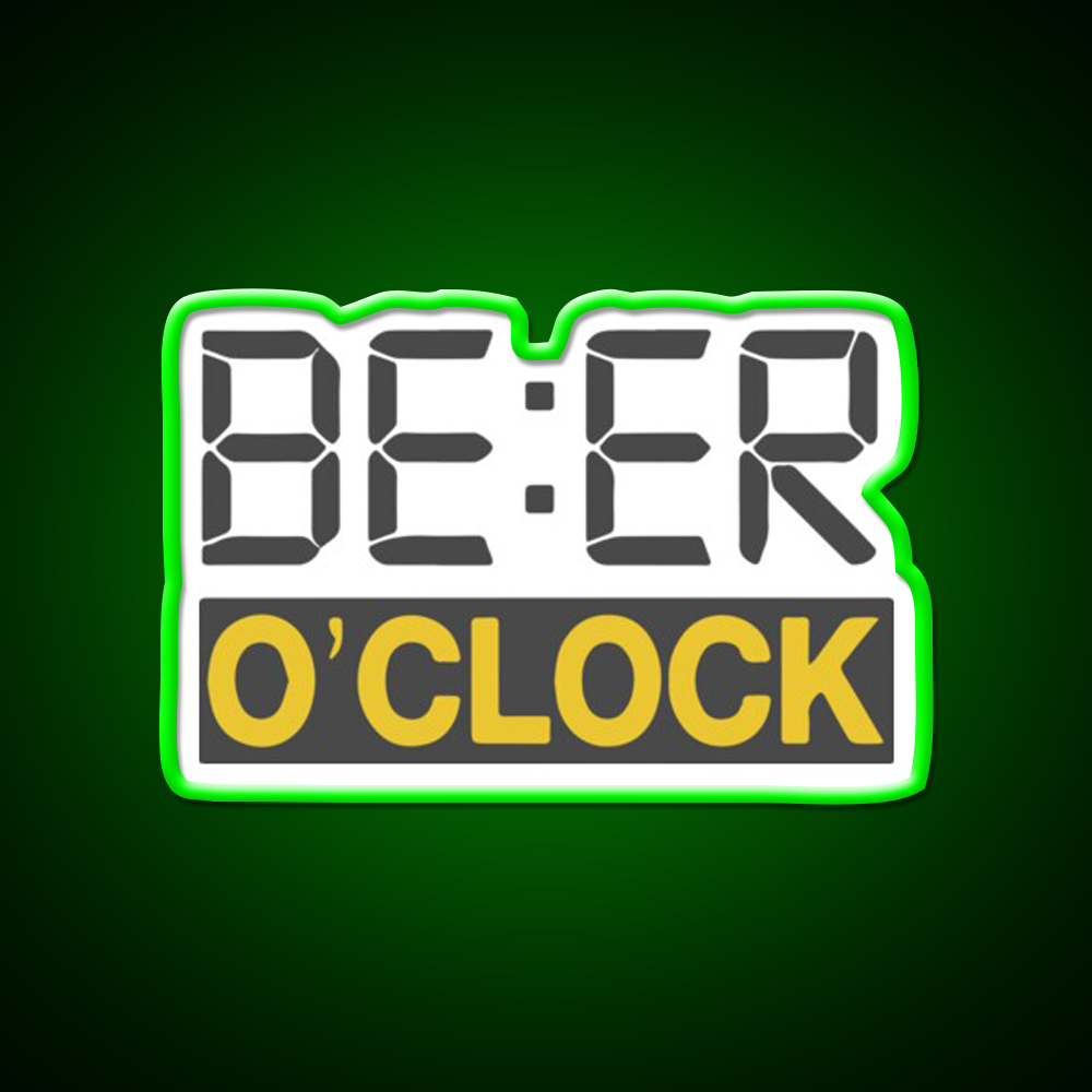 Beer O Clock Man Cave Bar Led Neon Sign Rgb Color