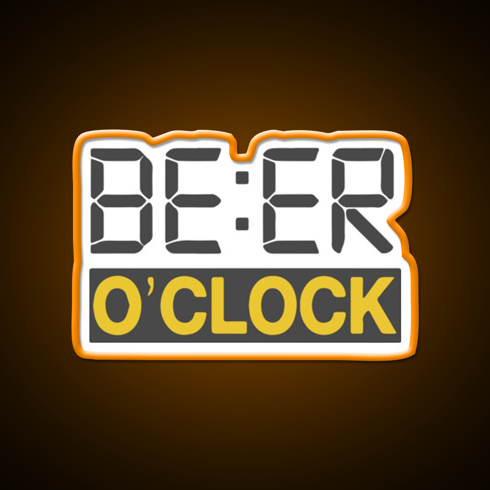 Beer O Clock Man Cave Bar Led Neon Sign Rgb Color