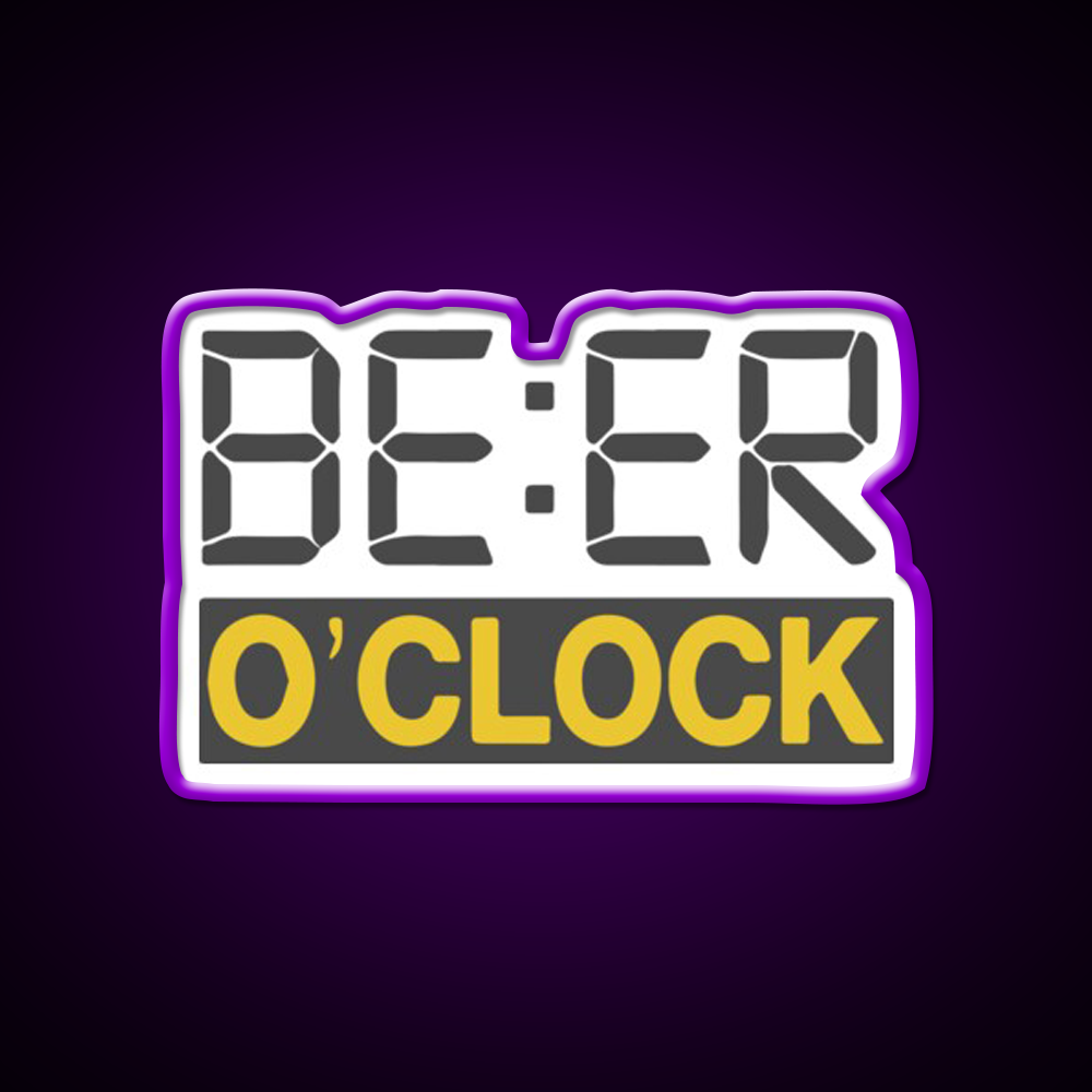 Beer O Clock Man Cave Bar Led Neon Sign Rgb Color
