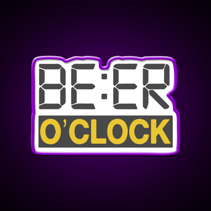 Beer O Clock Man Cave Bar Led Neon Sign Rgb Color