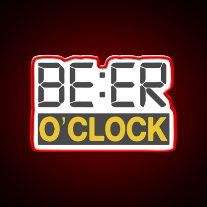 Beer O Clock Man Cave Bar Led Neon Sign Rgb Color