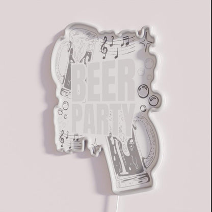 Beer Party Rgb Led Neon Sign Bar Wall Decor - Neon sign mounted on wall in room