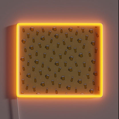 Beer Patterns Rgb Led Neon Sign - Custom LED neon sign front view