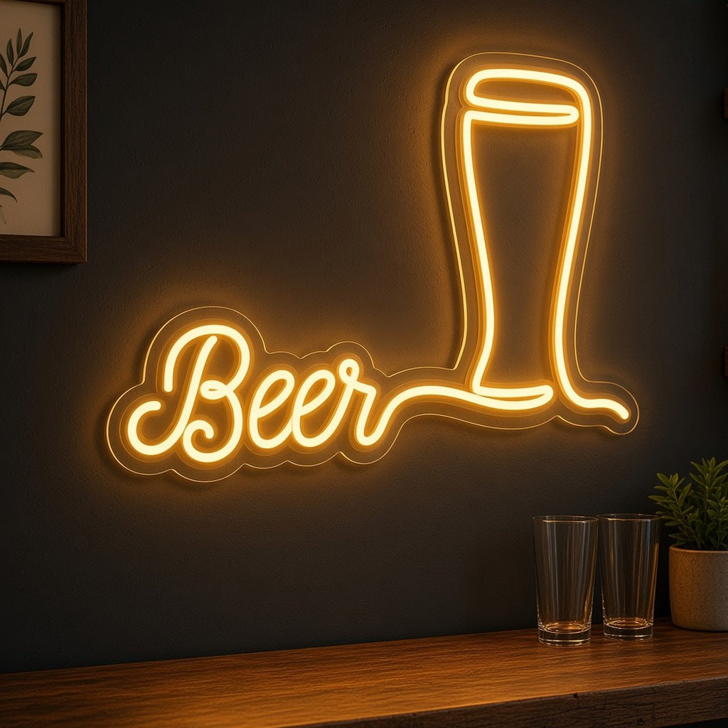 Beer Pint Glass LED Neon Sign