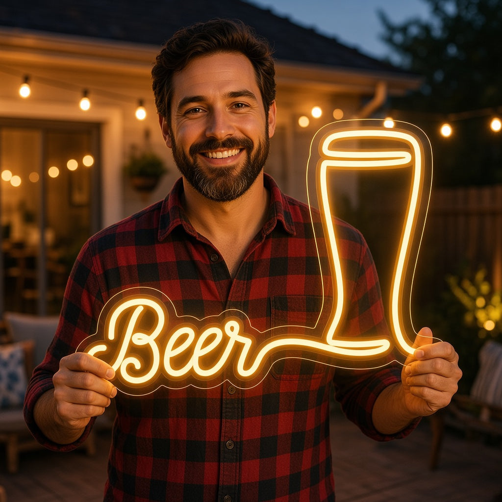 Beer Pint Glass LED Neon Sign