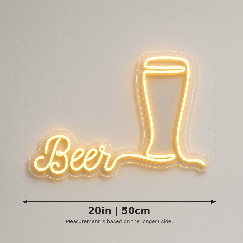 Beer Pint Glass LED Neon Sign