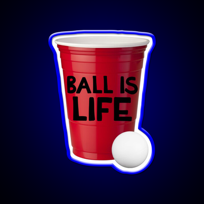 Beer Pong Ball Is Life Beer Bar Decor Led Neon Sign Rgb Color - LED neon sign view 5